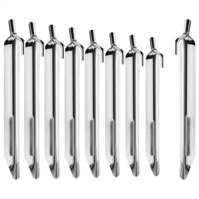 Abbildung von com four® 8X Zelt Heringe aus Stahl robuste Erdnägel in V Form für Camping und Outdoor ideal normalen Boden 170mm Profil