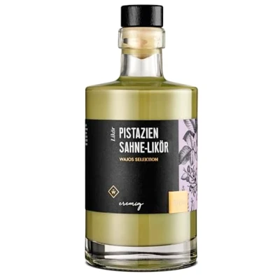Abbildung von Wajos Pistazien Sahne Likör 350ml, 17% vol: cremiger mit &amp; Sahne, Sahnelikör als Mitbringsel für Erwachsene