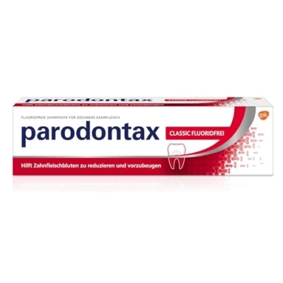 Abbildung von Parodontax Classic Fluoridfrei, Zahnpasta ohne Fluorid, hilft Zahnfleischbluten zu reduzieren und vorzubeugen, 1 x 75ml