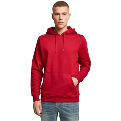 Abbildung von Build Your Brand Herren Heavy Hoody Kapuzenpullover, Ruby, XL