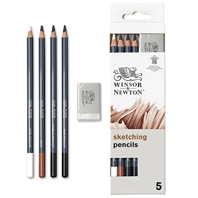 Abbildung von Sketching pencils 5pcs w/eraser in blister set