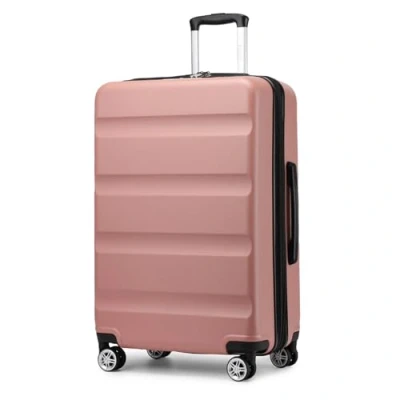 Abbildung von KONO Koffer Trolley Groß Erweiterbares Hartschalengepäck Leichte XL mit TSA Schloss und 4 Doppelspinnrollen ideal für Reisen Business 75x47.5x29.5cm, Nude