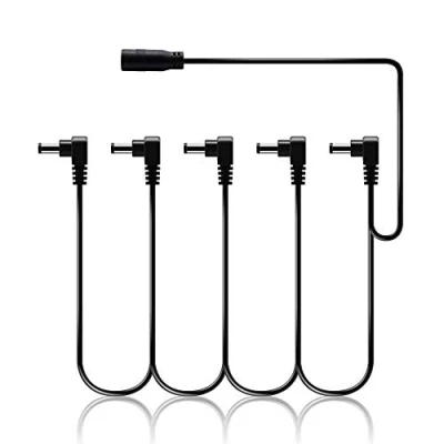 Abbildung von SONICAKE Daisy Chain Kabel Gitarre Bass Zubehör 9V DC 5 fach rechtwinkliger Stecker Strom