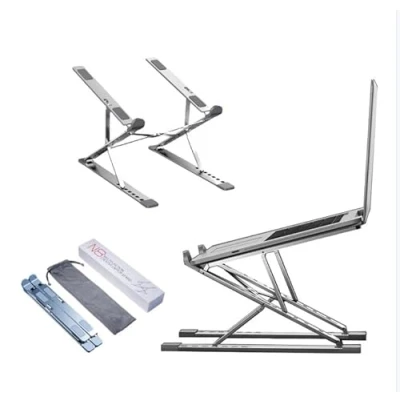 Abbildung von Dogfish Laptop ständer, Ergonomische Stand Notebook Ständer Aluminiumlegierung7+9 stufiger Höhenverstellständer Klappbar PC