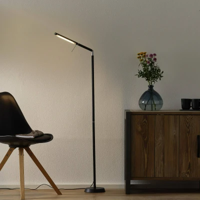Abbildung von Trio Leuchten LED Stehleuchte Filigran 420490132, Metall Schwarz matt, inkl. 6 Watt LED, Dimmer