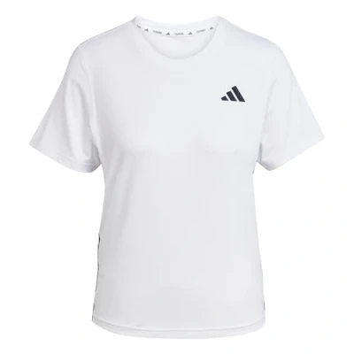 Abbildung von adidas Performance Train Essentials 3STRIPES Workout Sport Tshirt, Damen, Größe: XS, White/black