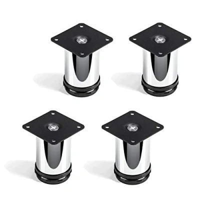 Abbildung von 4er SET Möbelfuß JIM Sofafuß Chrom Ø 50 mm/Höhe: 80 mm hohe Belastbarkeit durch extra starke Rohrwandung von SO TECH