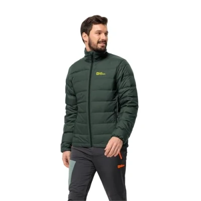 Abbildung von Jack Wolfskin Ather Daunenjacke Black olive firefly, Herren, Größe: Large, firefly