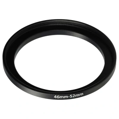 Abbildung von vhbw Step Up Ring Adapter von 46 mm auf 52 für Kamera Objektiv Filteradapter, Metall, Schwarz