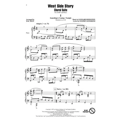 Abbildung von West Side Story: Choral Suite. gemischter Chor (SATB) und Klavier. Chorpartitur.: mixed choir and piano. Partition de chœur. (Broadway Series)