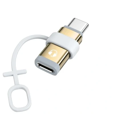 Abbildung von MoKo Lightning auf USB C Adapter Audio mit Line Control, für Kopfhörer iPhone 16/15 Pro Max Plus, iPad Air/Pro/Mini, Nicht zum Aufladen/Datenübertragung, Gold
