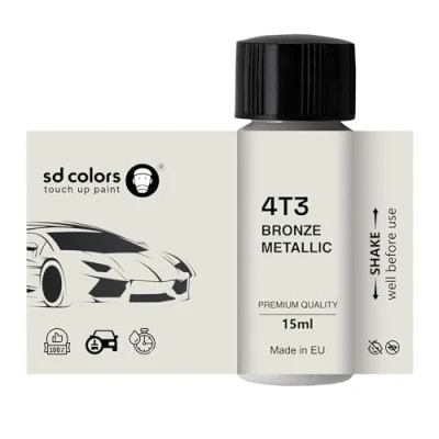 Abbildung von SD COLORS 4T3 Ausbesserungslack, Bronze, Metallic, 15 ML, Reparatur Pinsel, Farbcode 4T3, bronzefarben/metallisch