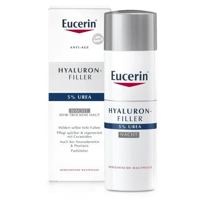 Abbildung von Eucerin ANTI Aging Nachtpflege Hyaluronfiller UREA, Mildert Falten Nachtpflege, Größe: 50 ml,