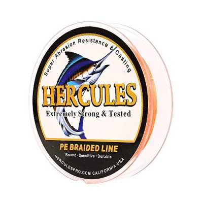 Abbildung von HERCULES Super Cast 100m 2000m Yards Geflochtene Angelschnur 10lb 300lb Test für Salzwasser Süßwasser PE Geflecht Fischdraht Superline 8 Stränge