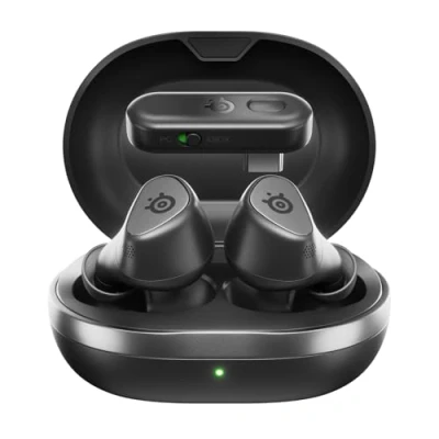 Abbildung von SteelSeries Arctis GameBuds für Xbox Wireless In Ear Gaming Kopfhörer 2,4GHz + BT 5.3 ANC/Transparenzmodus Wasserbeständig IP55 40H Batterie Drahtloses Laden Xbox, PS5, PC, Switch, Mobil