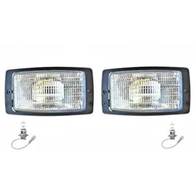 Abbildung von MelTruck® 2x H3 Arbeitsscheinwerfer Halogen 12V 24V Farmer Pronar Traktor m.Glühbirnen