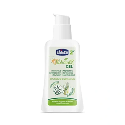Abbildung von CHICCO NaturalZ Schutzgel, 60 ml, natürlicher Schutz während der Sommersaison, mit Zitronengras und Eukalyptus, Tag Nacht