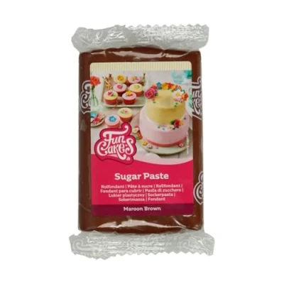 Abbildung von FunCakes Rollfondant Maroon Brown: Einfach zu verwenden, glatt, flexibel, weich und biegsam, perfekt zum Dekorieren von Kuchen, halal, koscher glutenfrei, 250 g