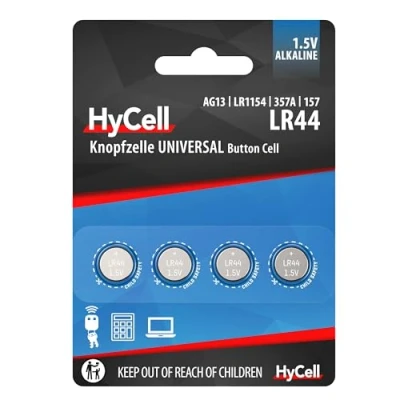 Abbildung von HYCELL 1516 0024 Alkaline Knopfzelle, 4x LR44 1,5V
