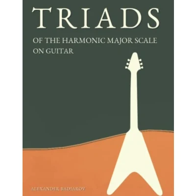 Abbildung von Triads of the Harmonic Major Scale on Guitar (Triads Guitar)