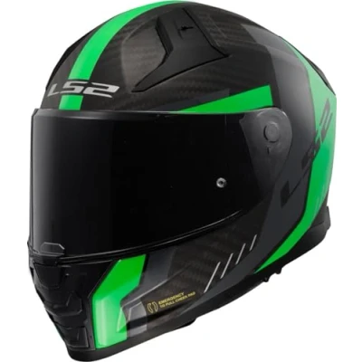 Abbildung von LS2, Integraler Motorradhelm VECTOR II CARBON GRID Matt Fluo Green, L