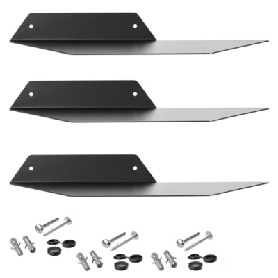 Abbildung von SOTECH 3er Set Design Schwebe Regal Hover II 350 x 130 40 mm schwarz, Wandmontage, Bücherregal inkl. Befestigungsset, Moderne Ablage für Bad Küche oder Wohnzimmer