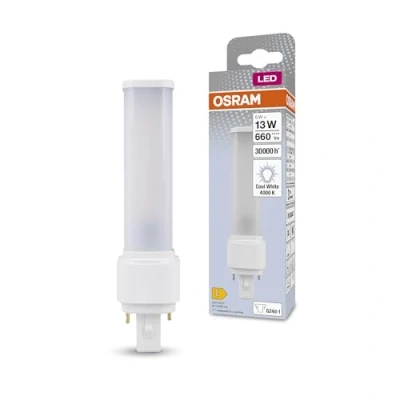 Abbildung von OSRAM Dulux D 13 LED Lampe für G24D 1 Sockel, 5 Watt, 1000 Lumen, Kaltweiß (4000K), rotierbar, Ersatz herkömmliches 13W Leuchtmittel