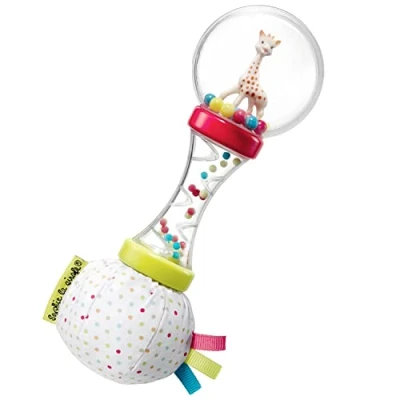 Abbildung von Sophie la Girafe Rassel Weiche Maracas Musikinstrument ​​Weckspielzeug für Babyhände Fördert die motorischen Fähigkeiten und das Erwachen Ihres Kindes
