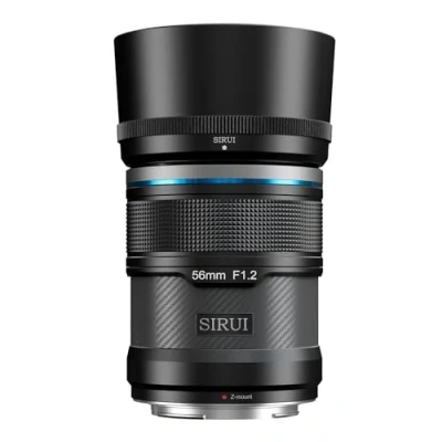 Abbildung von SIRUI Sniper 56 mm Autofokus Objektiv, F1.2 Weitwinkel APS C Kameraobjektiv (Z Mount, schwarz)