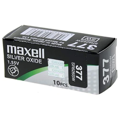 Abbildung von Maxell SR0626SW 377 Silberoxid Batterien, 10 Stück