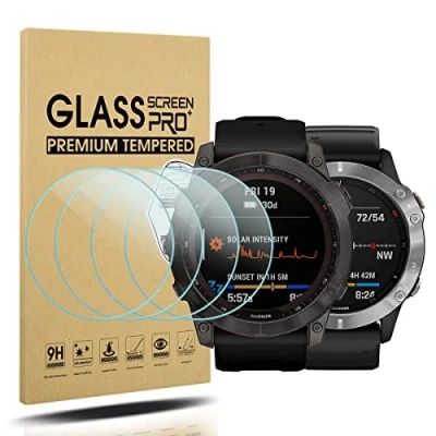 Abbildung von Diruite 4 Stück Displayschutz für Garmin 6X Pro/6X Pro Solar/6X Schutzfolie,HD Anti Kratzen Gehärtetes Glas Displayschutzfolie Schutz
