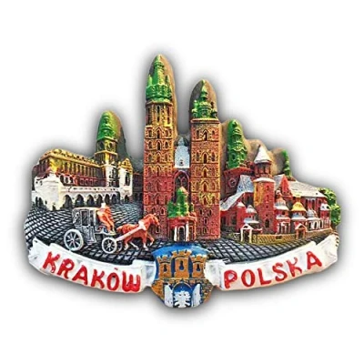 Abbildung von 3D Kühlschrankmagnet, Krakau, Polen, Souvenirs, Aufkleber, Heim und Küchendekoration, Kühlschrankmagnet aus China