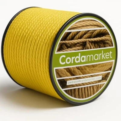 Abbildung von Cordamarket Seil, Dyneema, 4 mm, Unisex, für Erwachsene, Unisex CDMKDYA040025, gelb, 4mm a 25mts