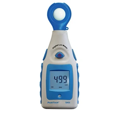 Abbildung von PeakTech Digital Luxmeter, Lichtmesser, Beleuchtungsmessgerät, Helligkeitsmesser, Messgerät mit Messbereich von 0 200000 Lux, 1 Stück, P 5165