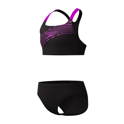 Abbildung von Speedo Girls Medley LOGO Bikini für Kinder, Größe: 116, Diva