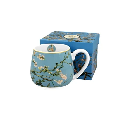 Abbildung von Duo Gift Becher Fass Blumen Mug/ Barrel / Tee/KaffeeTasse Tiere Vogel Fassbecher, Porzellan : Mandelblüte, mit Geschenkbox Ideal als Geschenk