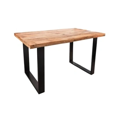 Abbildung von riess ambiente Esstisch IRON CRAFT 140cm natur / schwarz · bis 6 Personen (Einzelartikel, 1 St), Massivholz Mangoholz Eisen Kufen Gestell Industrial Design