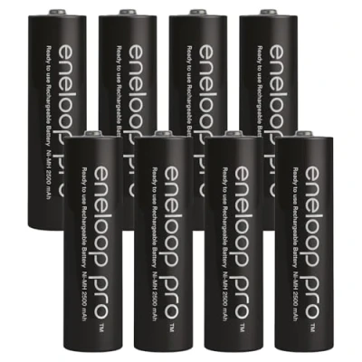 Abbildung von 8er Pack Panasonic Eneloop PRO XX AA/Mignon Akkus 2550 mAh Hochleistungs NI Mh Akku Batterien in Kraftmax Akkubox V5