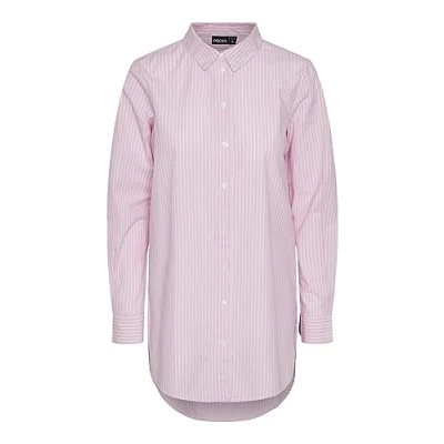 Abbildung von Pieces Pcjiva Hemdbluse, Damen, Größe: Small, Begonia pink/cloud dancer
