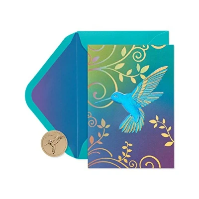 Abbildung von Papyrus Blanko Karten mit Umschlägen, Kolibri, 12 Stück