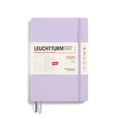 Abbildung von LEUCHTTURM1917 370748 Wochenkalender &amp; Notizbuch Medium (A5) 2025, Softcover, Lilac, Englisch