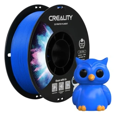 Abbildung von Creality Offizielles TPU Filament, 1 kg, 1,75 mm, härter und stärker, 3D Drucker, weniger Verheddern, Maßgenauigkeit +/ 0,03 kg/Rolle, passend für die meisten FDM Blau