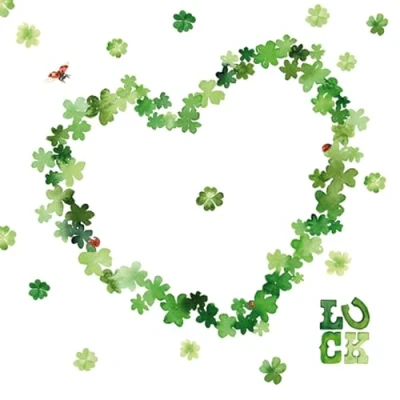 Abbildung von ti flair Papierserviette 20 Servietten Lucky Heart 33x33cm, (20 St)