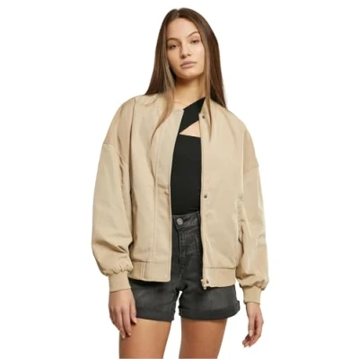 Abbildung von Urban Classics Damen Jacke Ladies Recycled Oversized Light Bomber Jacket unionbeige L