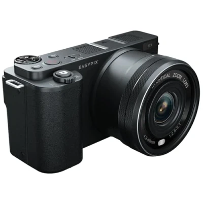 Abbildung von Easypix PowerPro VX6430, Kompakte Systemkamera mit WiFi, 10x Optischer Zoom, Auflösung bis 64 MP, 2.8&quot; Display, Mikrofon Anschluss