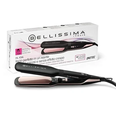 Abbildung von Bellissima XL ION, Haarglätter, breites Glätteisen, Ionisator, konstante Hitze, Keramik und Keratinbeschichtung, 5 Temperaturen von 150 bis 230C, Schnellaufheizung, 1.8 m Kabel