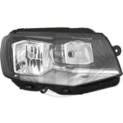 Abbildung von DIEDERICHS 2274980 Scheinwerfer rechts H4, P21W Halogen für Rechtsverkehr mit Stellmotor LWR VOLKSWAGEN: Transporter 6 Bus, Multivan