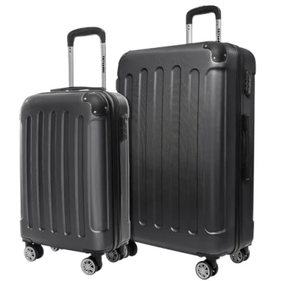 Abbildung von TRVLMORE Kofferset 2 Teilig Hartschale Koffer &amp; Trolleys Set Reisekoffer Hartschalenkoffer Teiliges Trolley 2er Schwarz