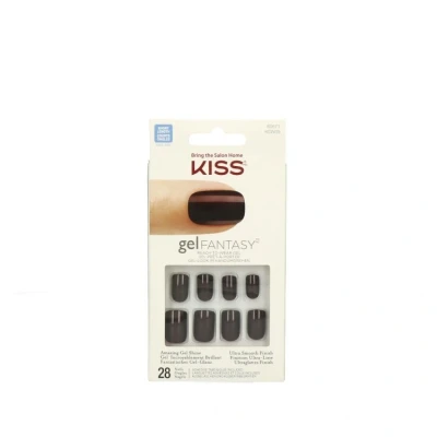 Abbildung von KISS Gel Fantasy Collection Nagel Maniküre Set, Ab Fab, lange quadratische künstliche Nägel, enthält 28 Nagelkleber, Nagelfeile und Manikürstäbchen