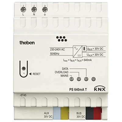 Abbildung von Theben 9070958 PS 640 mA T KNX I Spannungsversorgung und Überwachung der Systemspannung Dauerkurzschlussfest 30 V DC Hilfsspannung